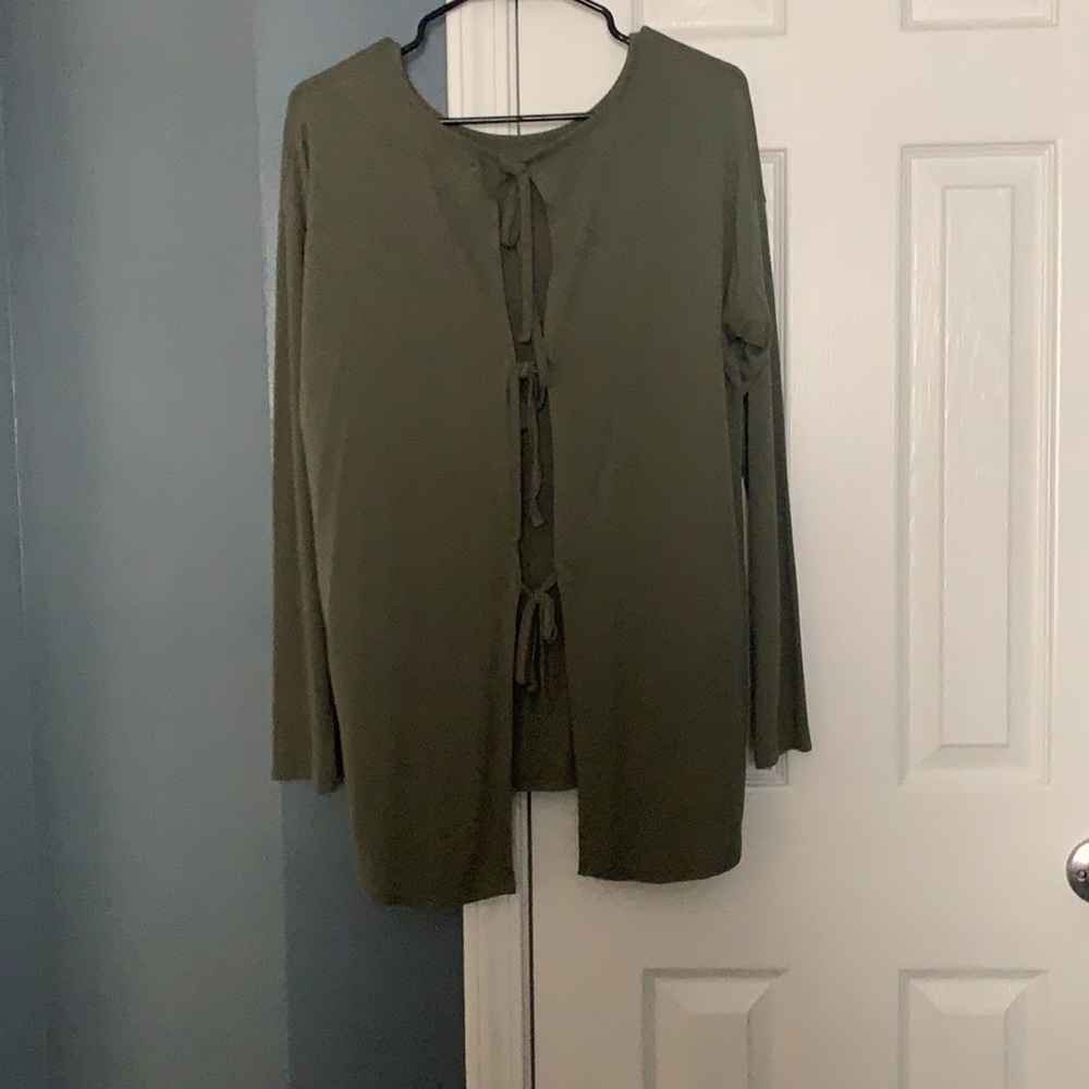 Aerie Open Back Long Sleeve Top